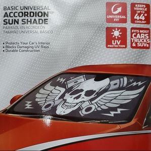 Skulls Pistons Auto Sun Shade 🚘